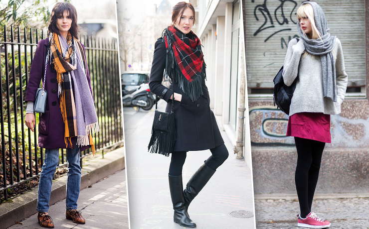 Как носить объемный шарф и выглядеть стильно: 20 модных идей для холодов
