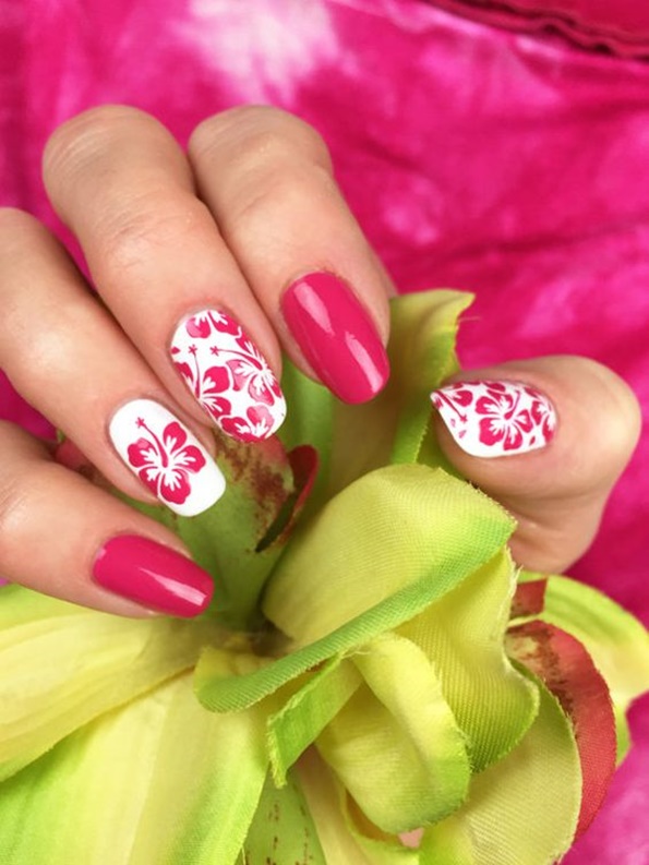 Цветы на ногтях — фото модного маникюра с растительным узорами