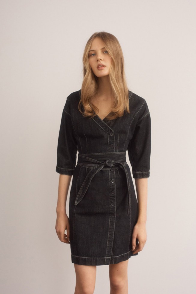 Модное женское джинсовое платье 2018-2019 фото